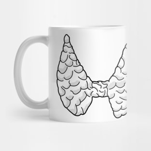 Thyroid Line Art small Mug